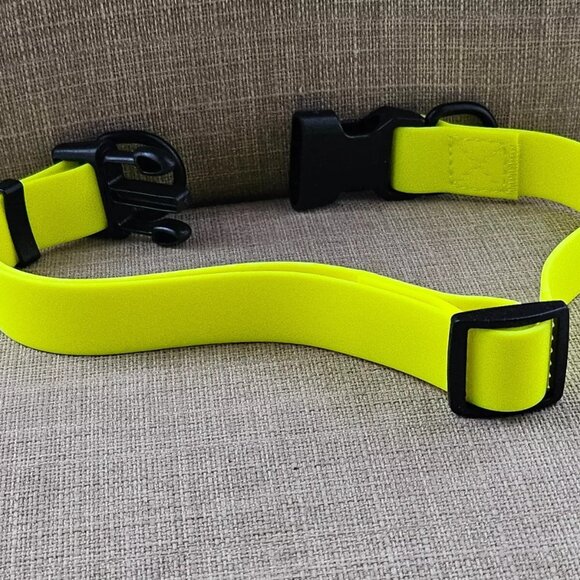 Dog Collar Yellow Pet Collar Waterproof Safety Training Heavy Duty Size Adjust - Picture 3 of 9